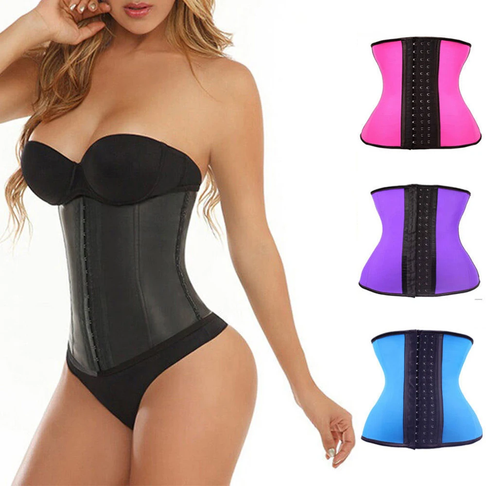 Women Waist Support Waist Trainer Corset 9 Steel Bone Shapewear Corset Slimming Fitness Weight Loss Corset Body Shaper