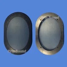 Для " x 6" дюймов Автомобильный аудио динамик преобразования чистая Крышка декоративный круг металлическая сетка решетка защита# черный