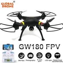 Global Drone GW180 Big Drone Professional RC Helicopter Dron Height Hold Mode With FPV HD Camera RTF RC Quadcopter Drones