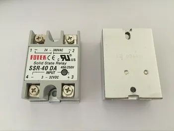 

1PCS SSR40DA SSR-40DA Manufacturer 40A ssr relay,input 3-32VDC output 24-380VAC