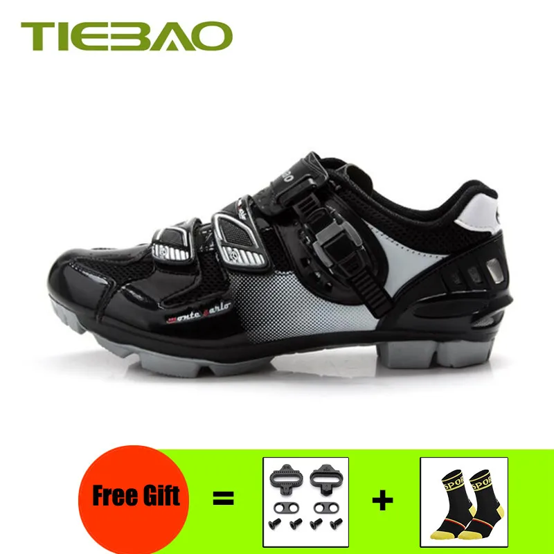 Cleats for 1303 B Tiebao велосипедная обувь sapatilha ciclismo mtb мужские и женские самоблокирующиеся велосипедные кроссовки SPD педали горный велосипед езда MTB велосипедная обувь - Color: Cleats for 1303 B