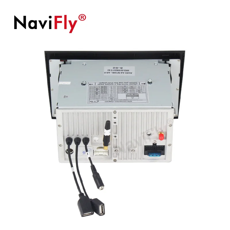 Discount Navifly 2Din Car Multimedia Player GPS Android 9.1 DVD Automotivo For Audi/A4/S4 2002-2008 Radio Quad Cores RAM 2GB ROM 32GB 3
