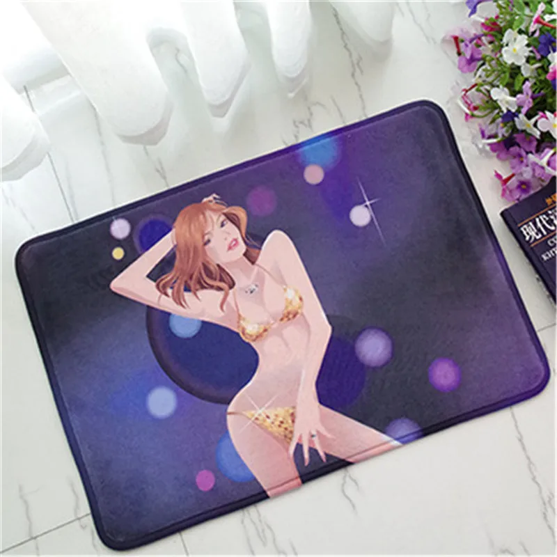 Amellor пол Ковры S резиновая назад сексуальная девушка маты салон Прихожая открытый Коврики области Ковры Рождество украшения