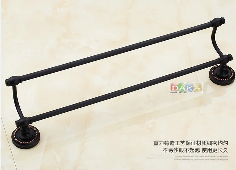 Bathroom accessories, Brass Material Antique Black Finish Double Towel Bar&Towel Rack / Fashion Design Bath Products