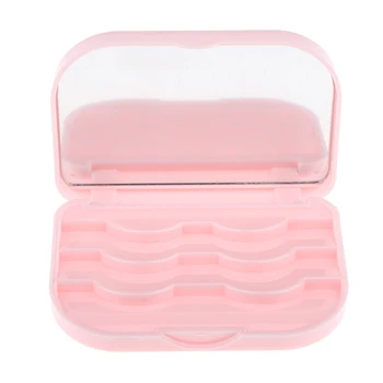 

Eyelash Storage Case False Eyelash Holder Container 3-Tiers Organizer Portable Travel Lash Packaging Box