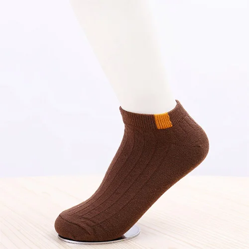 5 пар/лот = 10 шт.; Лидер продаж; женские носки; удобные летние тонкие женские хлопковые носки в полоску; короткие женские носки до лодыжки - Цвет: Kafeise E