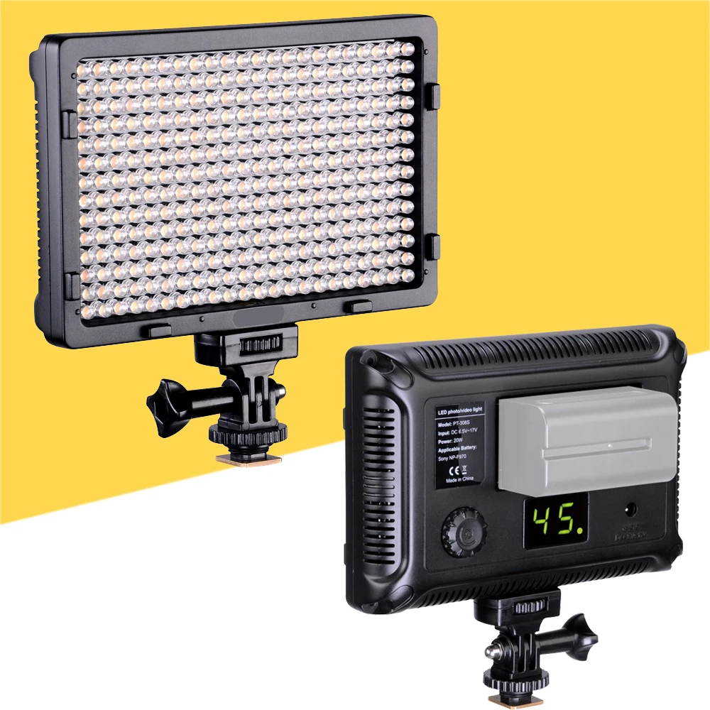 AUN-Lumière vidéo à LED Appareil photo à LED portatif à lumière vidéo RVB 360 ° Full Color 2500