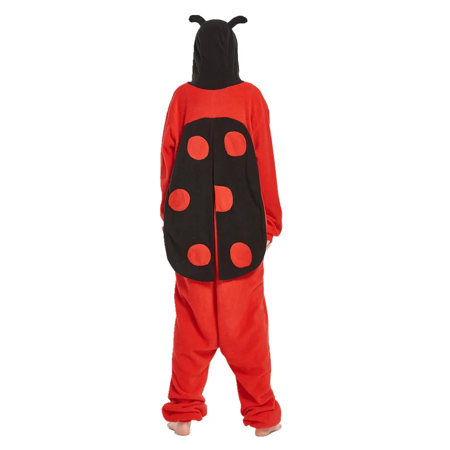 Adults Polar Fleece Ladybug Animal Kigurumi Women's Men's Onesies Pajamas Cosplay Costume for Halloween and Carnival Party