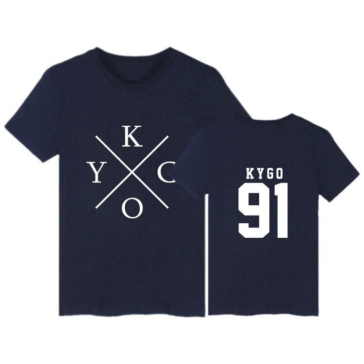 LUCKYFRIDAYF Мужская хлопковая футболка с логотипом DJ Kygo Повседневная коротким