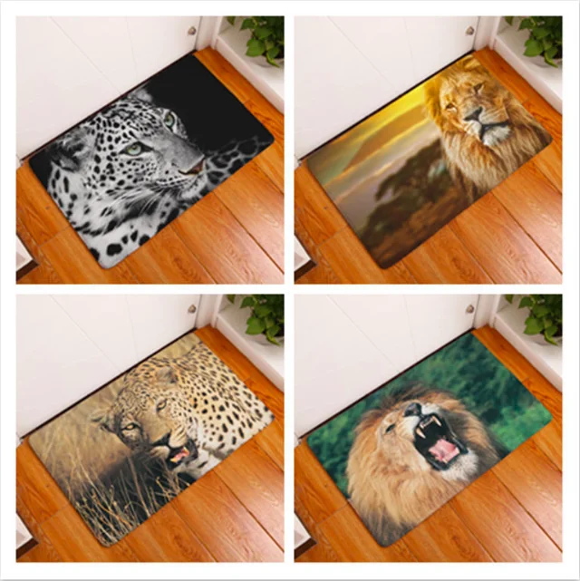 Africa Lion Cheetah Doormat Bath Kitchen Carpet Decorative Anti Africa Lion Cheetah Doormat Bath
