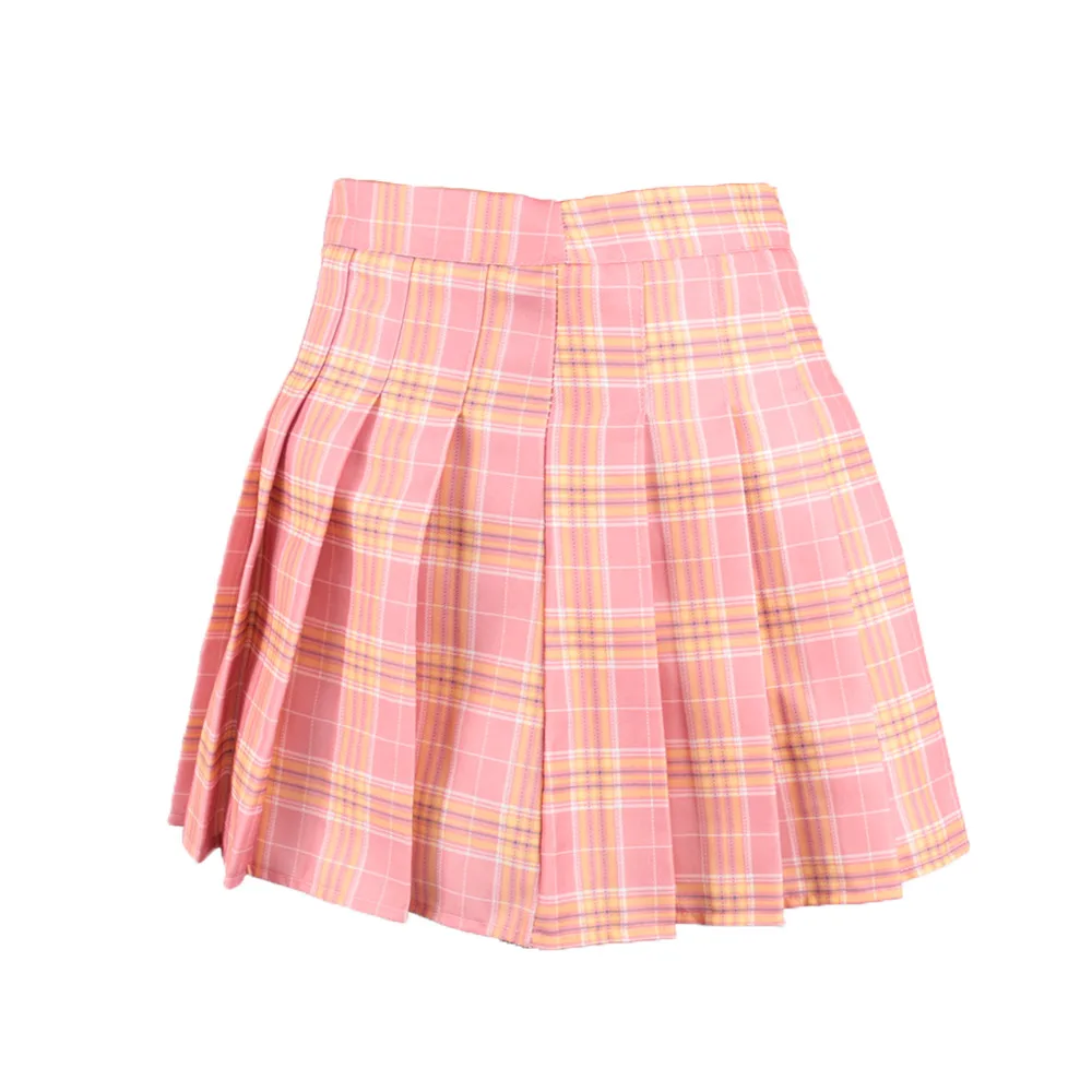 Preppy Style Women Plaid Pattern Skirts Sexy Mini Anti Emptied Skirts