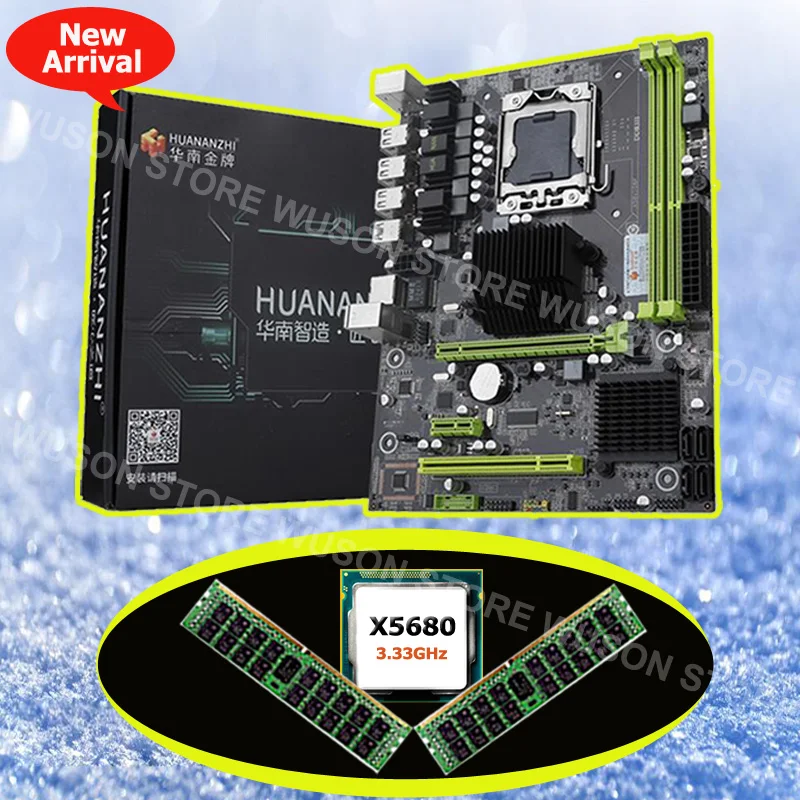 Discount Brand New Motherboard Huanan Zhi X58 Pro Motherboard With Processor Intel Xeon X5680 3 33ghz 16g Memory Ddr3 Reg Ecc Motherboards Aliexpress