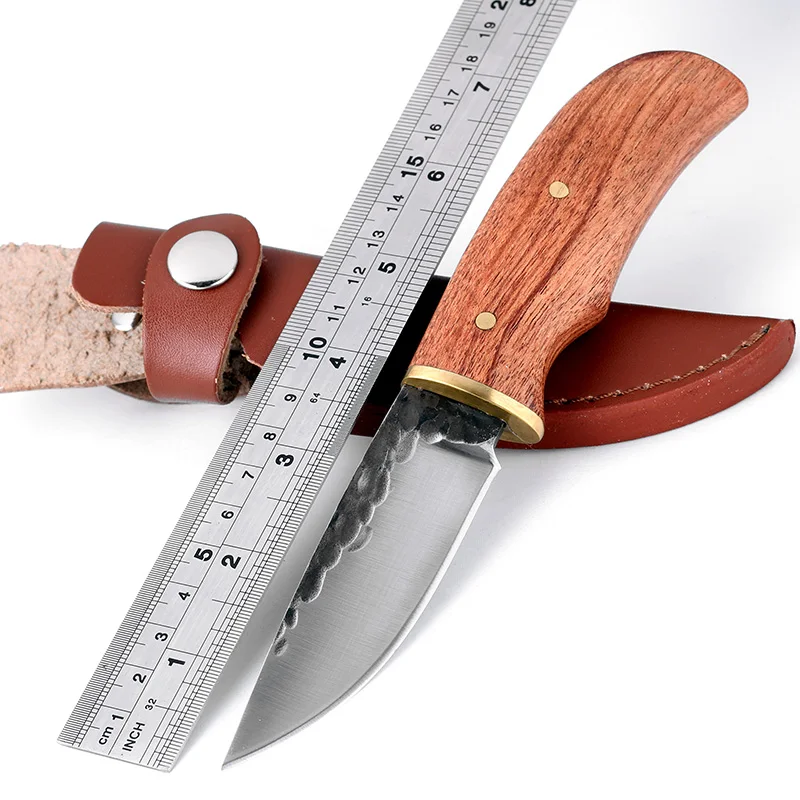 Comprare KKWOLF Molto Affilata Lama Fissa Coltello Alto Tenore di Carbonio Acciaio Rosewood Maniglia Lama di Caccia Di Sopravvivenza Tattica Della Tasca Lama di Campeggio Tools
