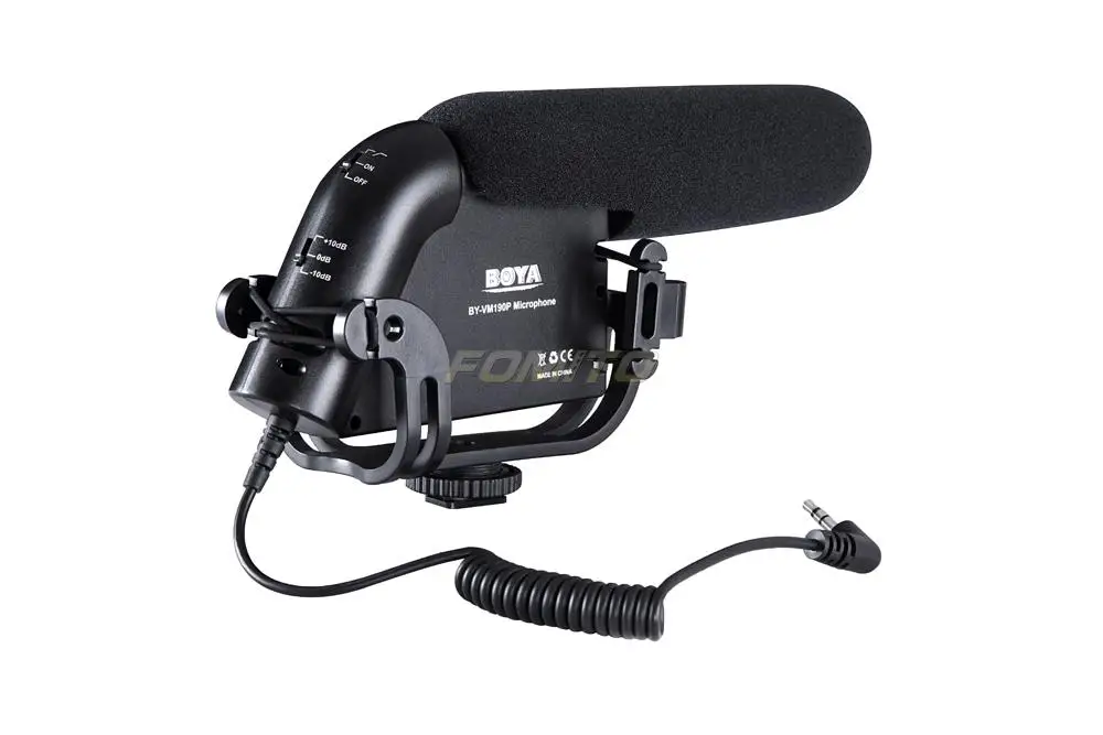 

BOYA BY-VM190P Super-Cardioid Shotgun Condenser Microphone for Canon Nikon Sony DSLR Cameras Camcorder Microfone