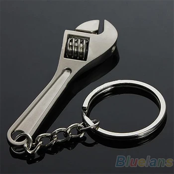 Creative Tool Wrench Spanner Key Chain Ring Keyring Metal Keychain Adjustable 7I7B