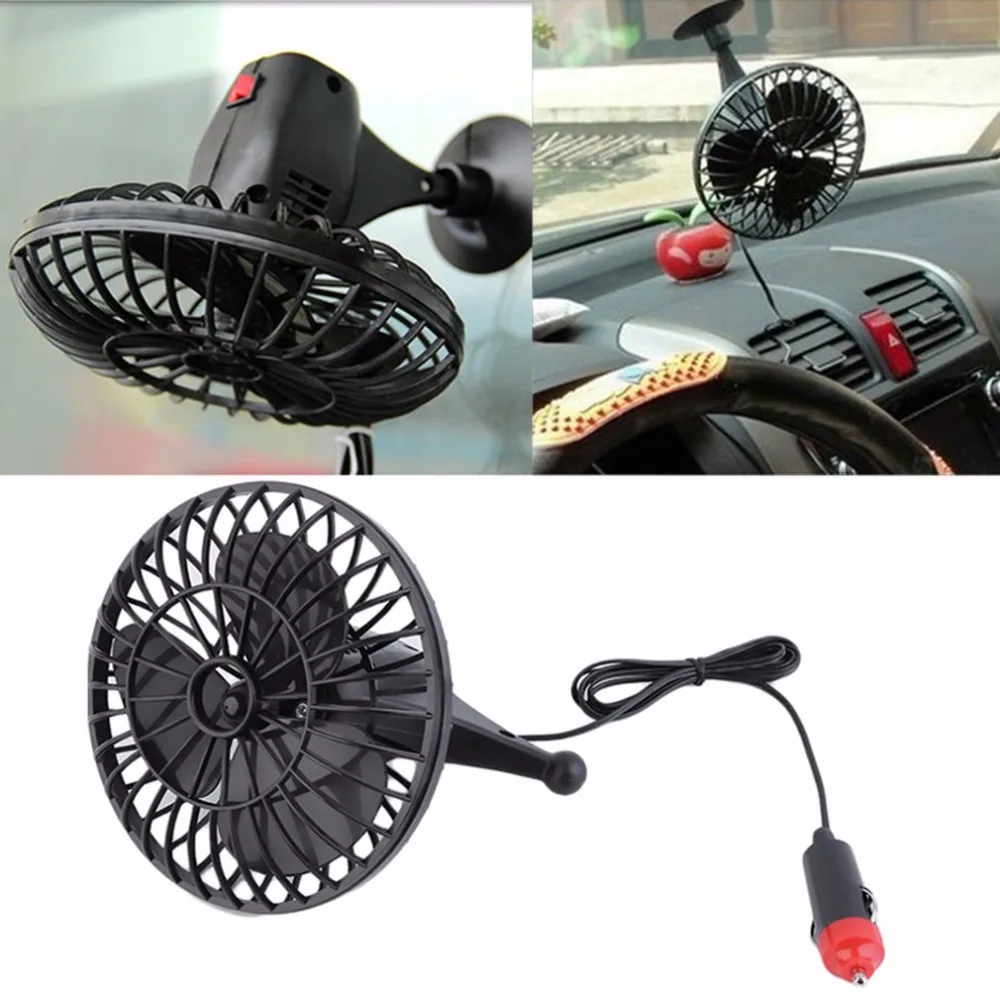 

Summer 12V Powered Mini Car Truck Vehicle Cooling Device Air Fan Car Fan Cooler With Suction Cup 4 Inch Air Fan
