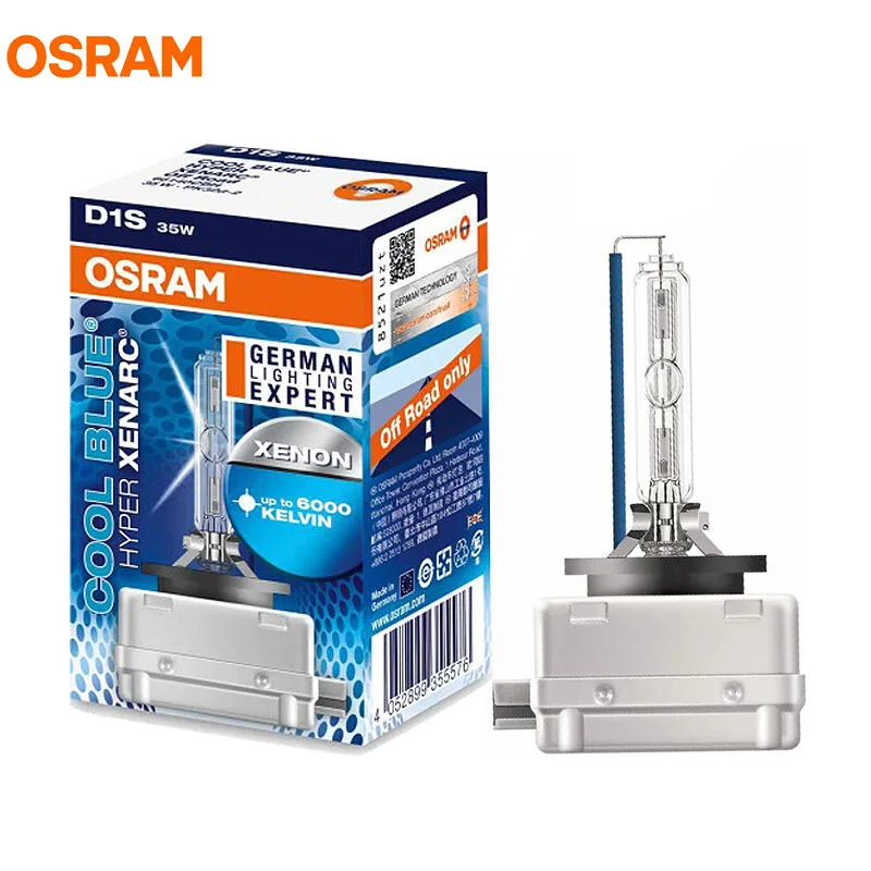 

1X OSRAM D1S 35W 66140CBH 6000K COOL BLUE HYPER Xenon Cool Blue Lighting Headlight Off Road HID Light For Refit Upgrade Bulb