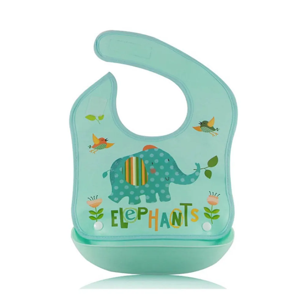 Bibs & Burp Cloths Cartoon Animals Baby Bebe Bibs Kid Infant Apron Towels EVA Plastic Waterproof Baby Bib Baby Stuff Accessories