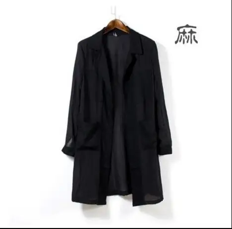 S-4XL, хит, Весенняя Мужская Новая модная льняная траншея с длинными рукавами, модное тонкое пальто, Солнцезащитная одежда