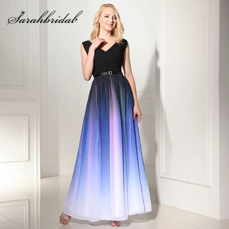 Long Colorful Prom Dresses 2018 Cheap A Line