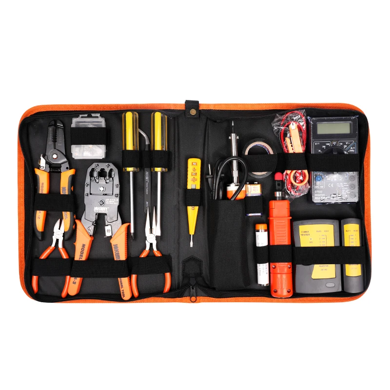 

JM-P15 17 in 1 Network Electronic Maintenance Tools Set Soldering Iron Metal Spudger Pliers Digital Multimeter