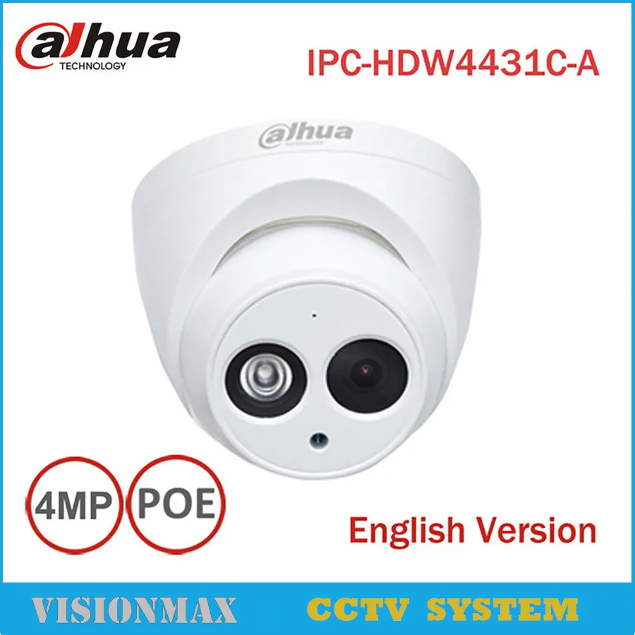 

Dahua IPC-HDW4431C-A IP PoE Camera 4MP IR 30m H.265 Support Network Built-in MIC Security CCTV Surveillance Dome Camera