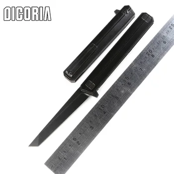 

DICORIA QM Qwaiken M390 blade Tactical ball bearing Flipper folding knife TC4 titanium handle camping outdoor knives EDC tools