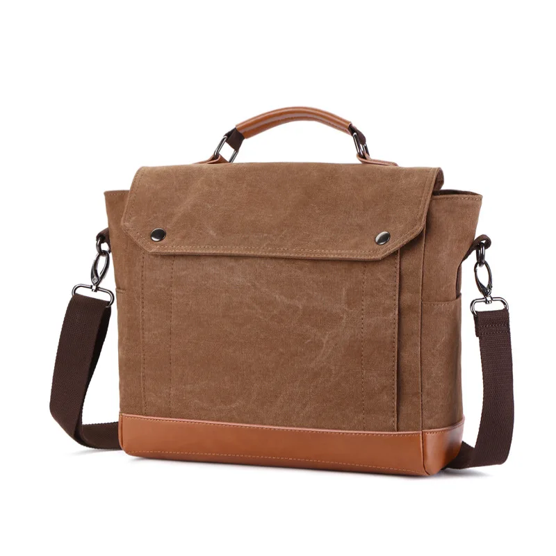 

New Canvas Bags Business Travel Casual Handbags Computer Bags Men Single Shoulder Bag