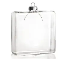 Frete Grátis Para Casa e Jardim Ornamento Ornamentos Decoração Cubo de Vidro 80mm Clara-Porque Alguém Que Amamos está no Céu, 100/Pacote