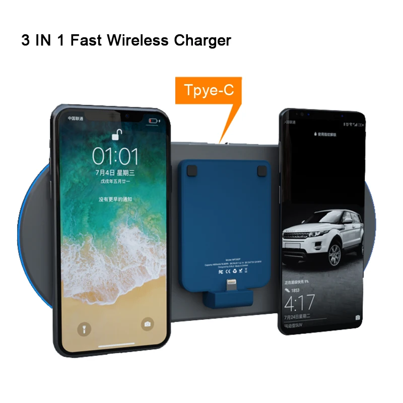 Беспроводное зарядное устройство OISLE Qi для Samsung Galaxy S9 S8 Note 9 iPhone Xs Max X 8 Plus 10 Вт 3