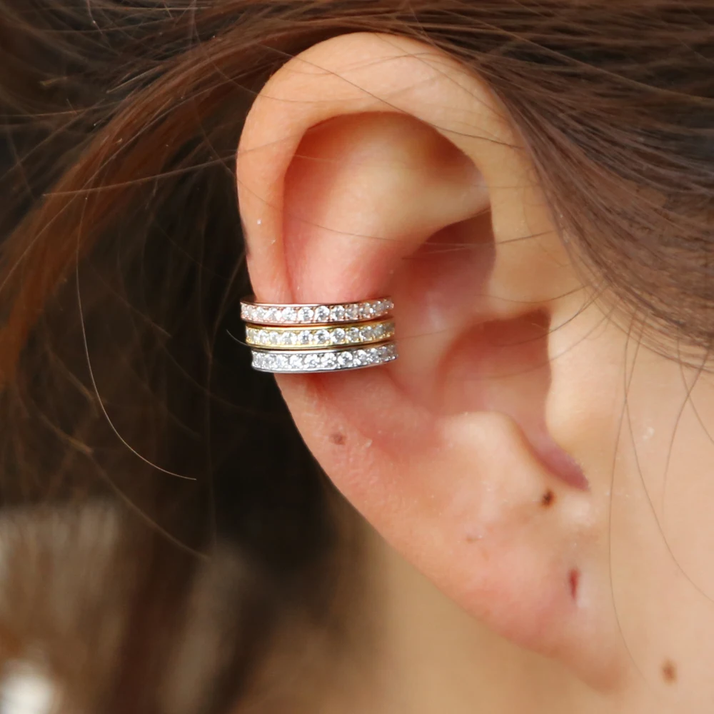 925 Sterling Silver Circle Ear Cuff Earring Body Piercing Uk 925 Sterling Silver Circle Ear Cuff Earring Body Piercing Uk