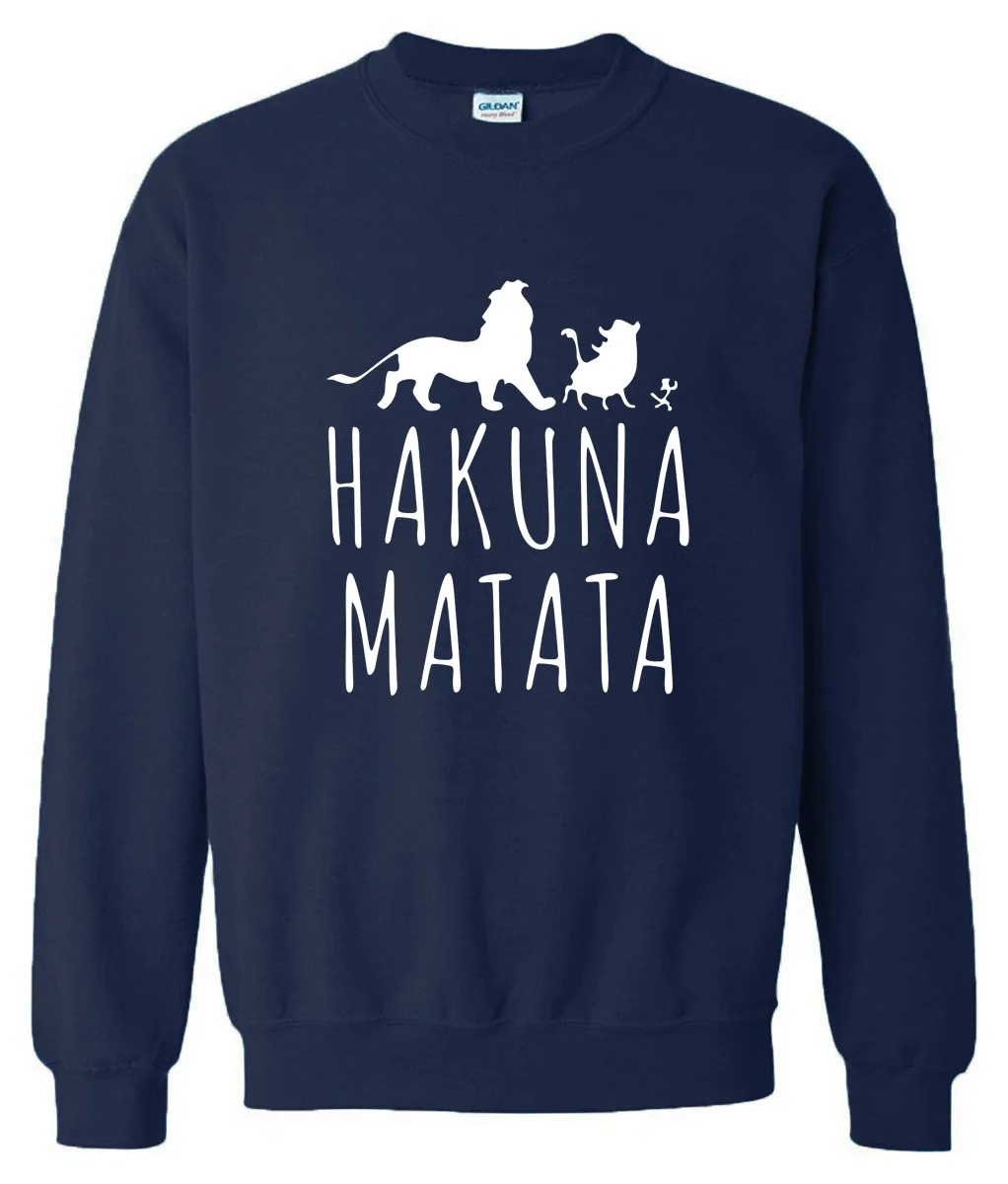 Новое поступление, Весенняя толстовка, зимняя толстовка из флиса HAKUNA MATATA, Забавный принт с буквами, популярная мужская спортивная одежда, толстовки harajuku