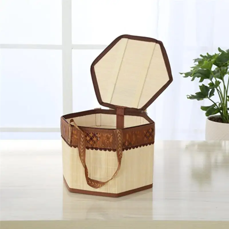 Buy Bamboo Woven Picnic Basket Hamper Shopping Storage
