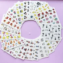 50 Листы смешанный дизайн переводные наклейки для ногтей с водными знаками Переводные картинки для рукоделия переводные наклейки для ногтей на осень Переводные татуировки Водные Переводные, HT