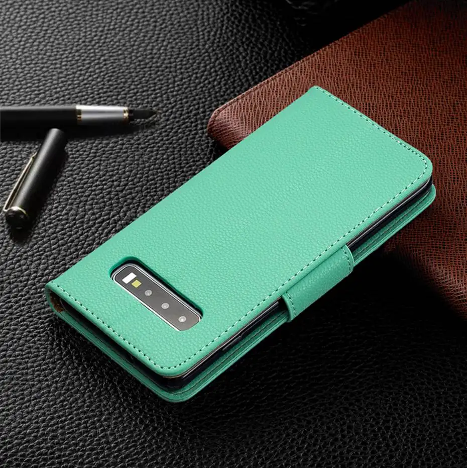 Кожаный чехол книжка для Samsung Galaxy S9 S10 S10e A10 A30 A40 A50 A70 J6 J4 A6 2018 Plus M10 M20 M30|Чехлы-книжки|