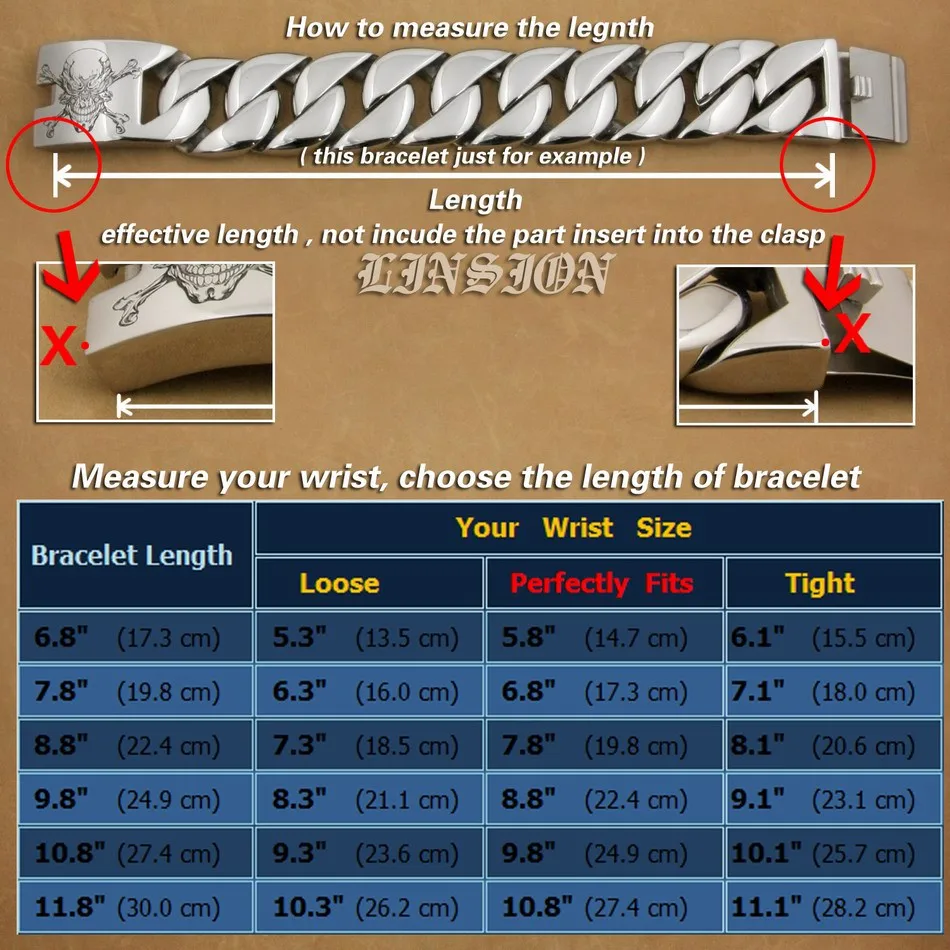 LINSION огромный тяжелый 316L нержавеющая сталь Глубокая лазерная гравировка пиратский череп мужские Мальчики байкер рок панк браслет 5T102