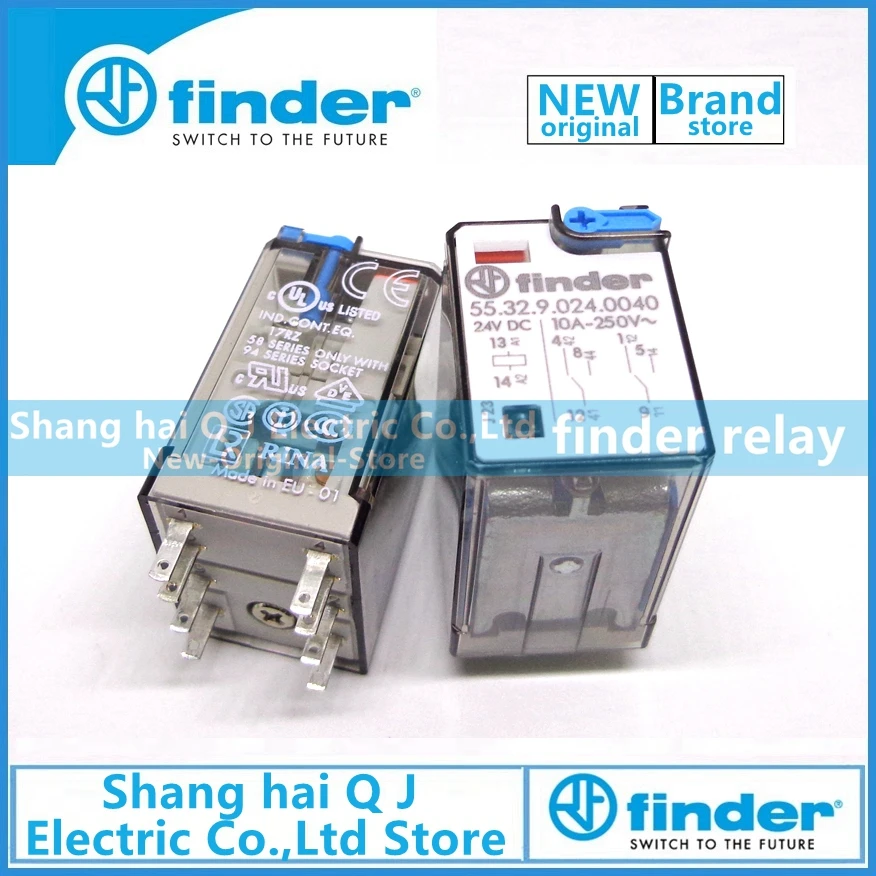 

Brand new and original finder 55.32.9.024.0040 55.32 24VDC 10A 2co finder relay