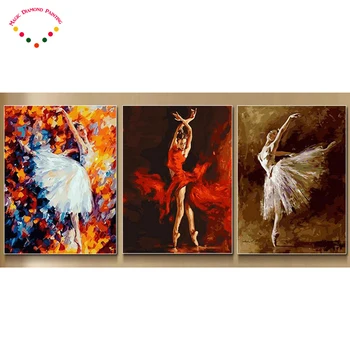 

3pcs,5D Diamond Painting Love Dance Diamond Mosaic Embroidery Beadwork Diamond Pattern Kits For Embroidery Picture Rhinestones