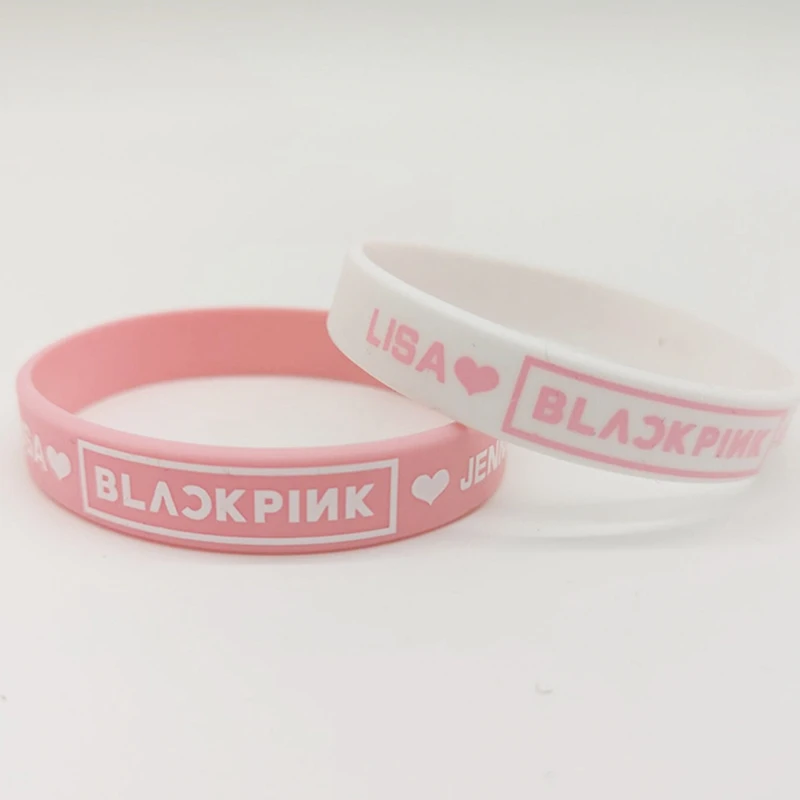 

KPOP BLACKPINK Silicone Bracelet Blackpink Album Wristband Friendship Bracelet & Bangle For Women Men Jewelry Gifts