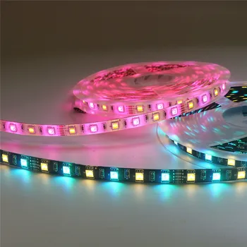 

DC12V 5M LED Strip 5050 RGB,RGBW,RGBWW 60LEDs/m Flexible Light 5050 Black PCB White PCB RGBW RGBWW LED Strip Tamp Light