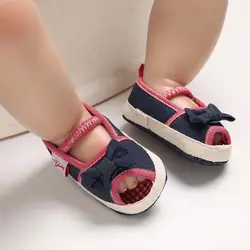 Новые летние детская обувь мода 2019 г. обувь для малышей дышащая Hoolow из обувь с бантом мягкая подошва для девочек