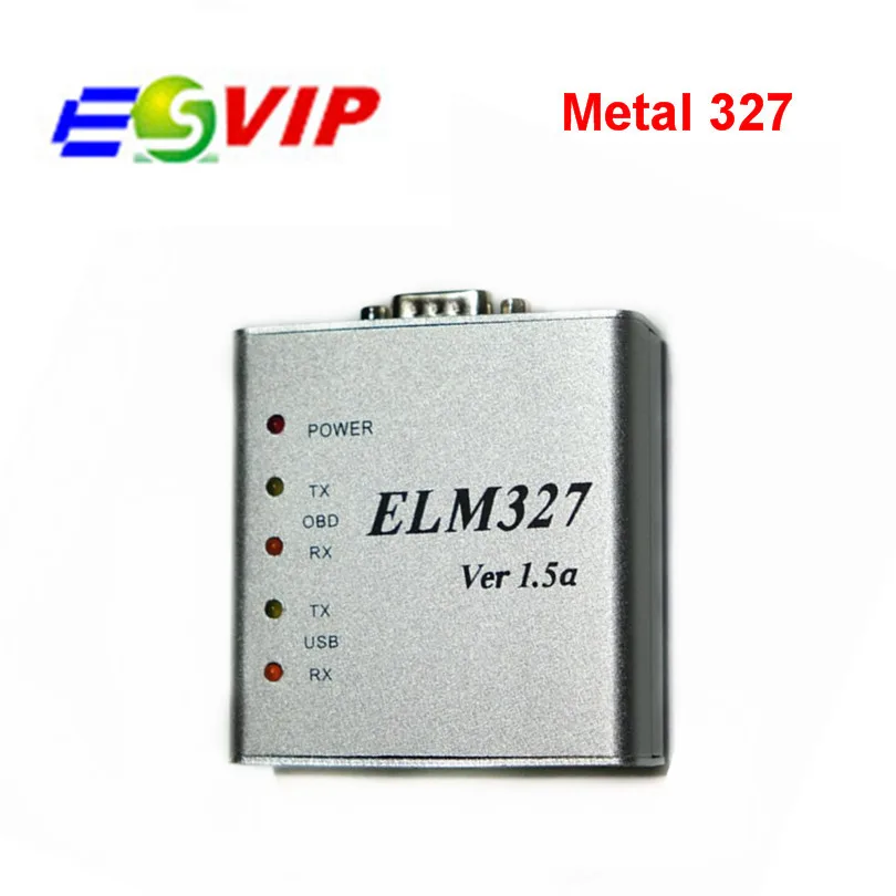 

10pcs/DHL Recommanded ELM327 Metal Aluminum OBD2 Auto Diagnostic Tool ELM 327 USB Metal Interface Code Reader Scanner V1.5/V1.5a