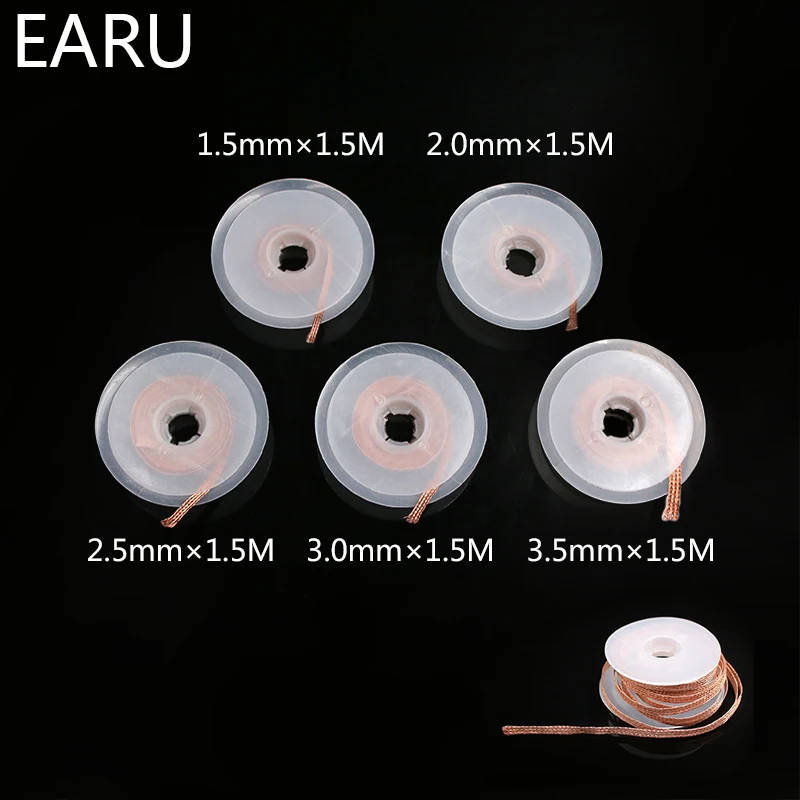 Desoldering Braid 1mm-4mm Width 1.5 3M Length Welding Solder Remover Wick Wire Lead Cord Flux BGA Repair Tool