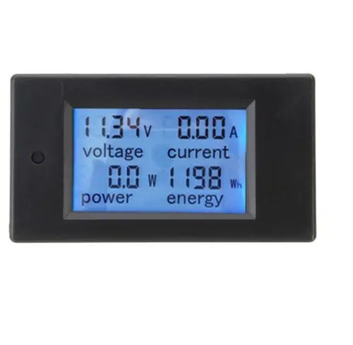 

DC 20A LCD Combo Meter Voltage Current KWh Watt Car Battery Pannel Power Monitor