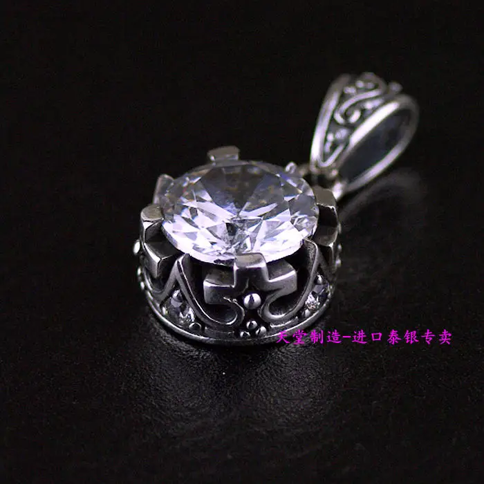 

925 silver Justin Davis style Zircon pendant crown