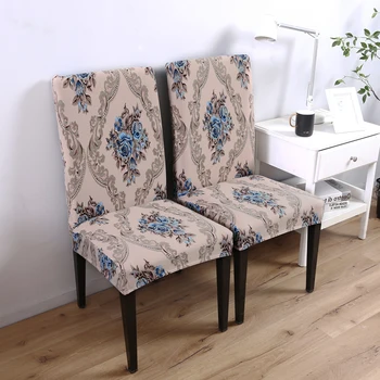 

Dining Chair Slipcover Spandex Elastic Printing Modern Removable Anti-dirty Kitchen Seat Case Stretch Chair Cover for Banquet