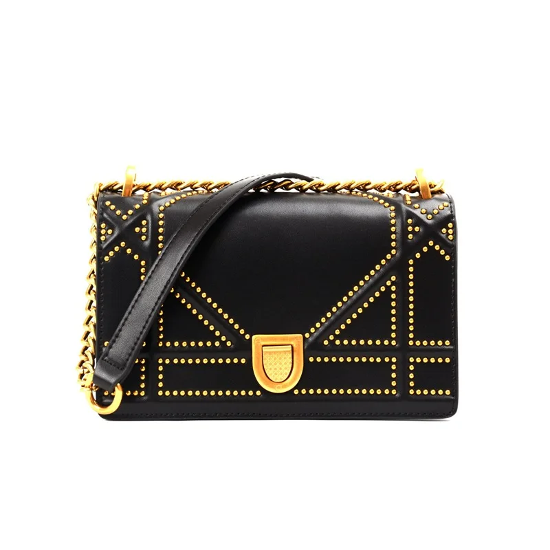

2018 new High Quality Leather Crossbody Quiled bags Women Bag Fashion Women Messenger Bags Rivet Shoulder Bag Bolsos Mujer