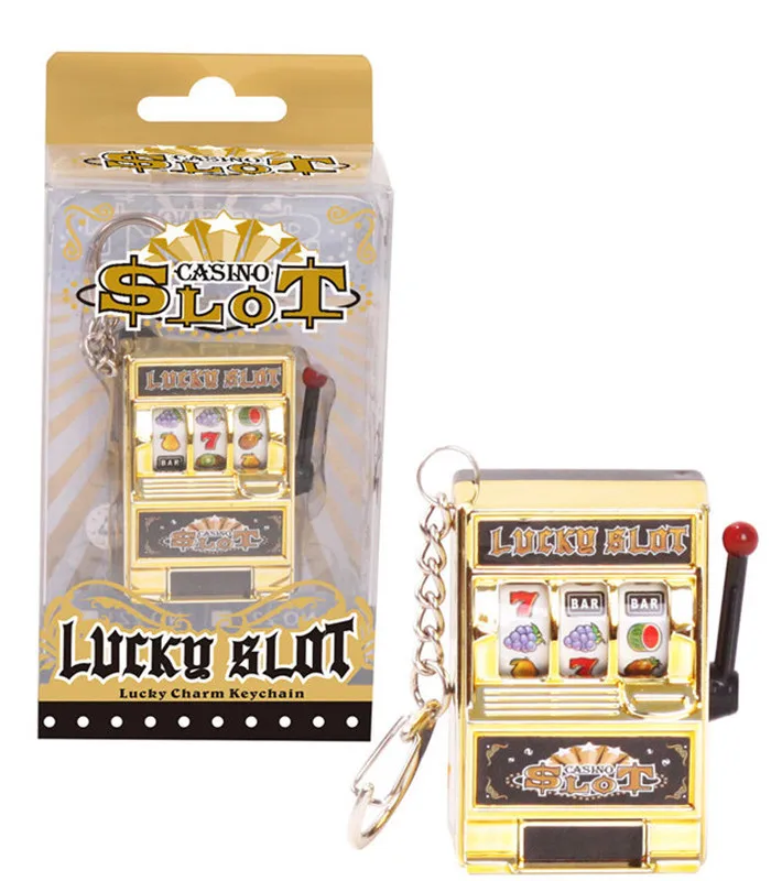 

Creative mini-slot machine key chain hanging decoration mobile phone novel decompression toy silent model feng shui