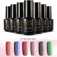 MIZHSE меховой гель для ногтей 5 мл чистый цвет УФ-светодиодный Гель-лак для ногтей долговечный Macaron Soak off Гель-лак