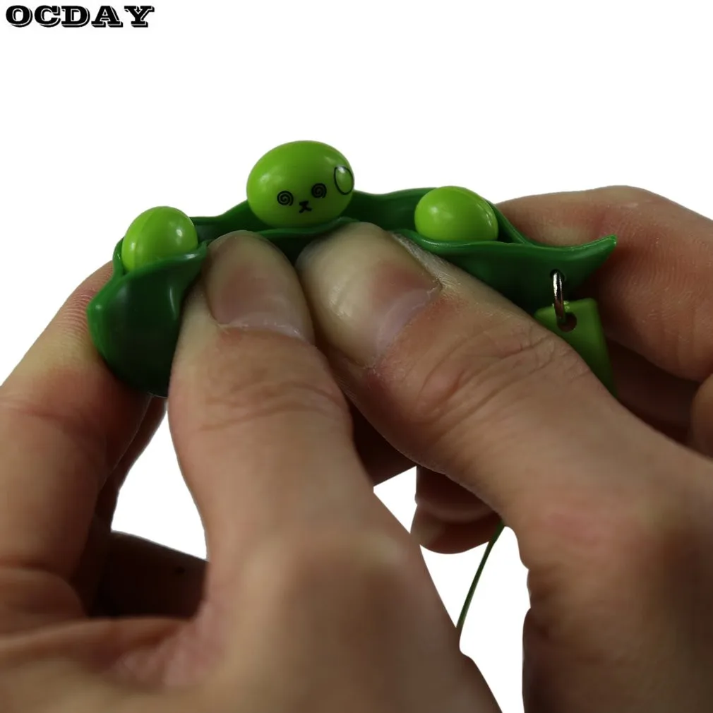 1 шт. Забавный Edamame экструзионный горох брелок веселые игрушки антистресс Сжимаемый соевый снятие стресса подвески для игрушек детские игрушки подарок